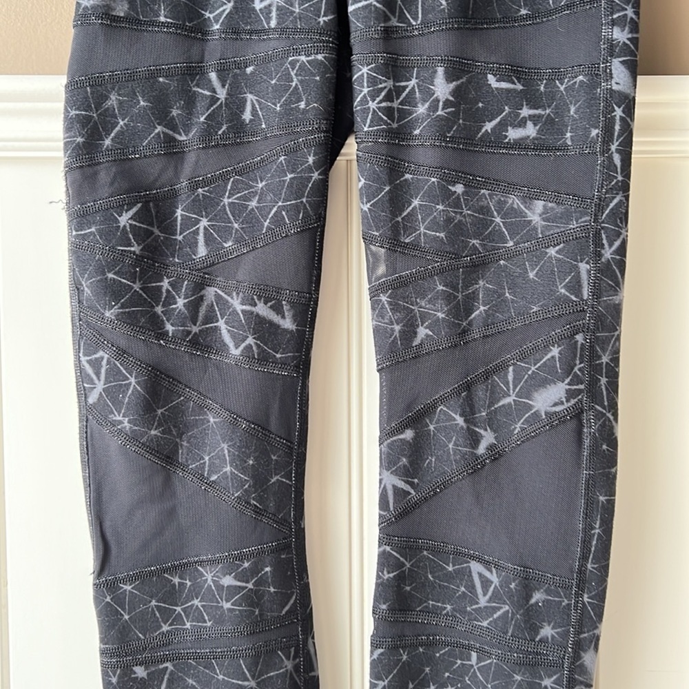 Lululemon Black Mesh Panel Leggings Size 2